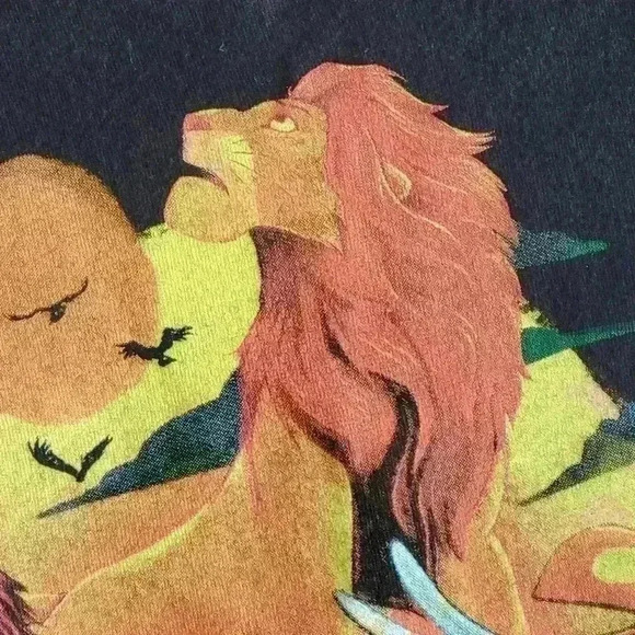 Mufassa Scar Disney Men's The Lion King Good Vs Evil Movie Scene T-Shirt SZ M - Picture 7 of 9